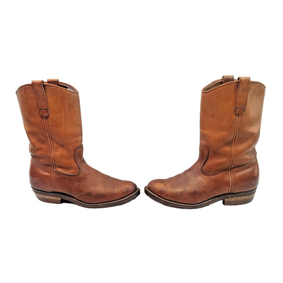 Vintage Red Wing PECOS Leather Pull-on Cowboy Style Work Boots Men's Size 8.5 D - Picture 4 of 9